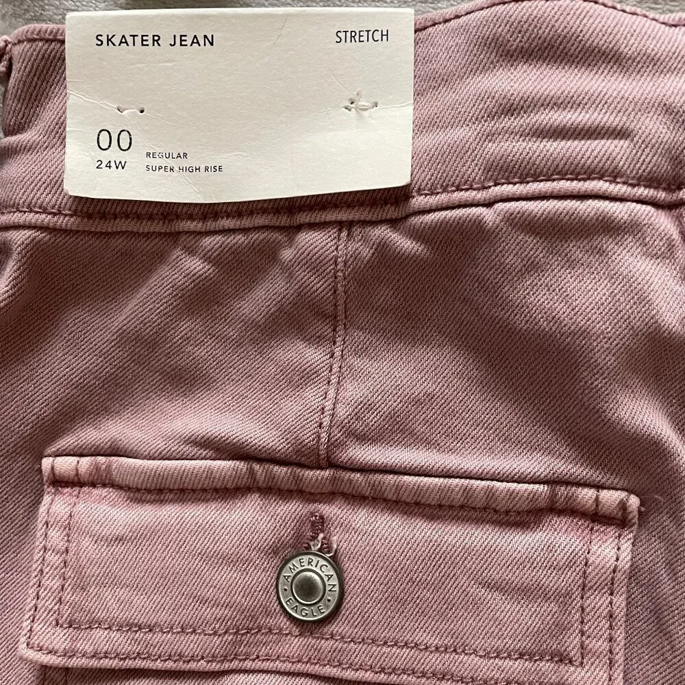 American Eagle, 00, Skater, Super High Rise, Stretch wide leg, Jean - Picture 3 of 10